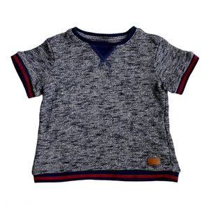 7FAM Navy Heather Short Sleeve Sweatshirt